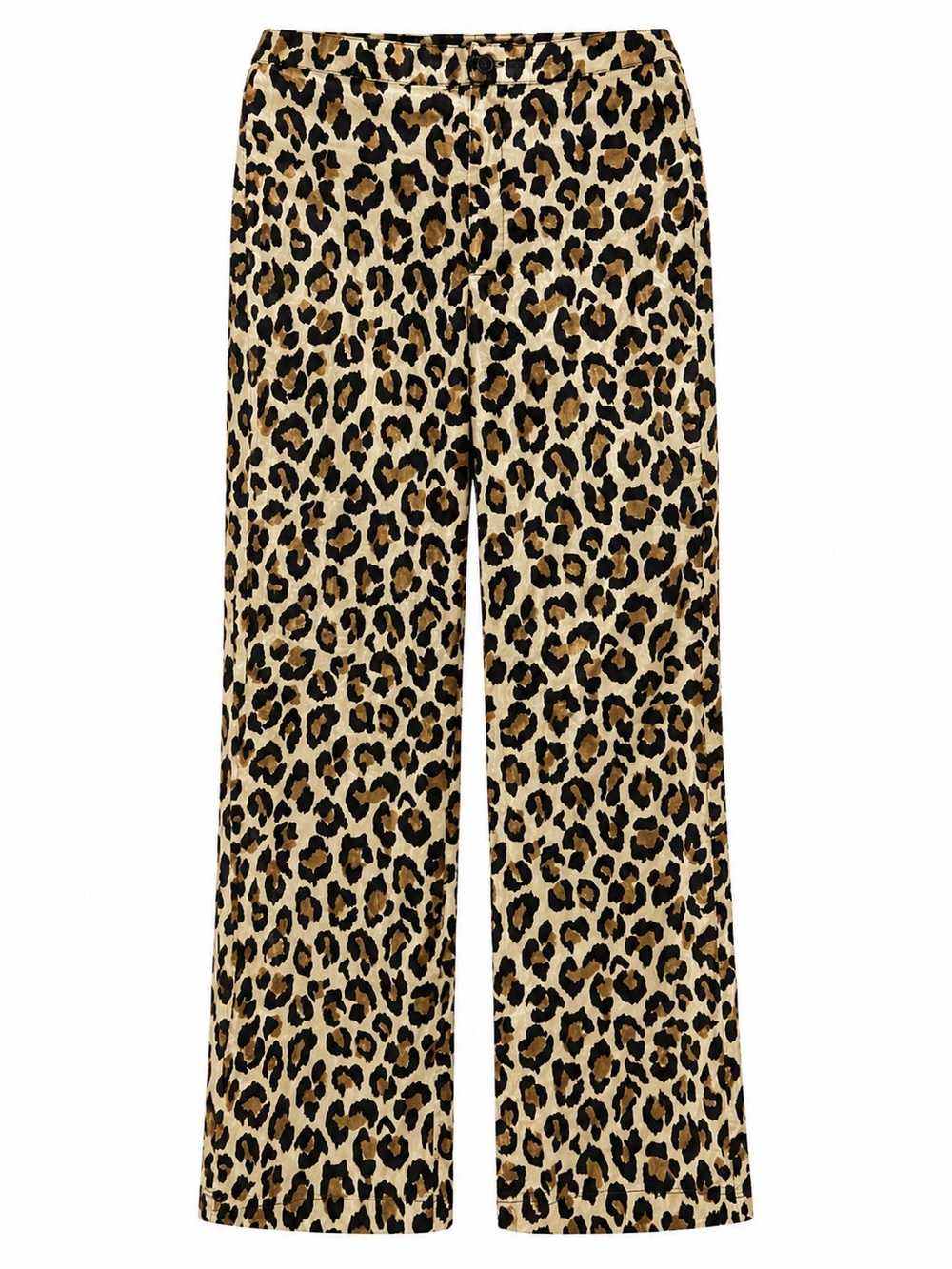 Zara Leopard-Print Wide Leg Leggings - Tan & Black - Picture 2 of 4